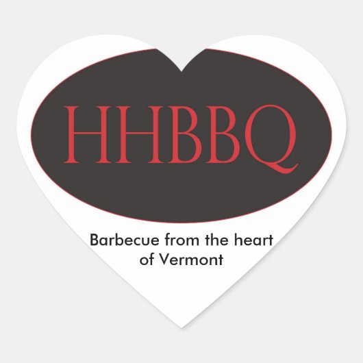 Barbecue HHBBQ du Coeur des Stickers Vermont (Devant)
