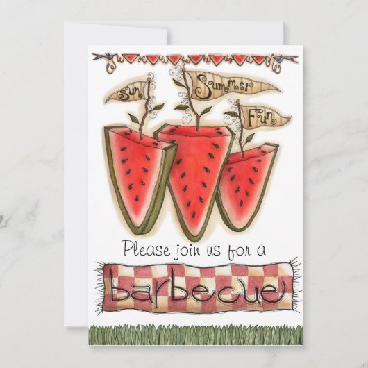 barbecue Invites Kaart (Voorkant)