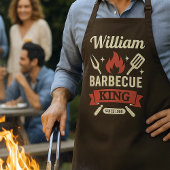 Barbecue King Apron with Custom Name Schort