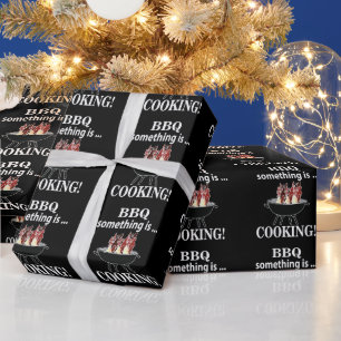 Barbecue-kok Chef Grappig Bbq Cadeaupapier