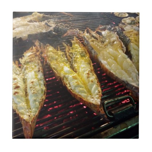 Barbecue Lobster Tegeltje (Voorkant)