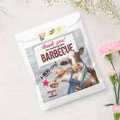 Barbecue Picknick Koe Grillend Garnalen Bedankzakje (Gezegeld)