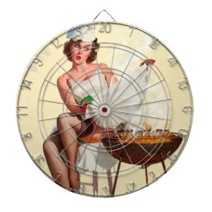 Barbecue Pin-Up Girl Dartbord