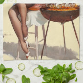 Barbecue Pin-Up Girl Theedoek (Gevouwen)