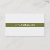 Barbecue Restaurant Visitekaartje (Achterkant)