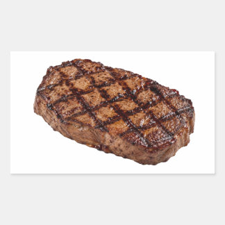 barbecue ribben BBQ ribben gerookte ribben gegrild Rechthoekige Sticker