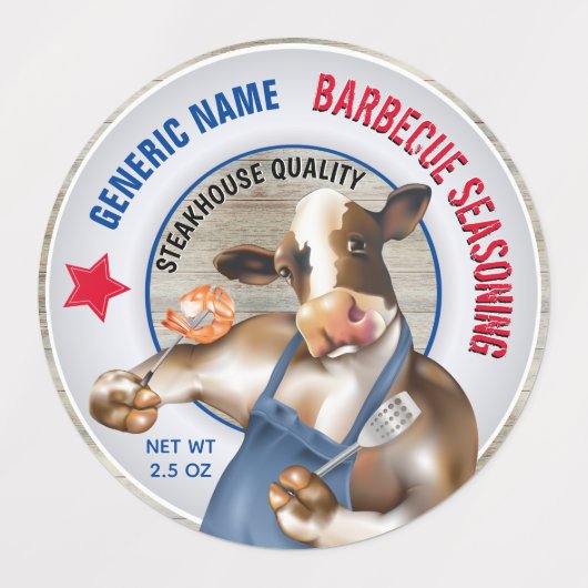 Barbecue Seasoning Koe Grilling Shrimp Labels (Design 2)