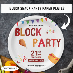 Barbecue Snack Picknick Pret Buurt Blokfeest Papieren Bordje