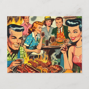 barbecue strips briefkaart