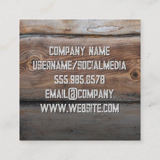 Barbecue Tools | Rustisch Visitekaartje op het hou (Achterkant)