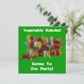 Barbecue Vegetable Kabobs Party Invitation (Debout devant)