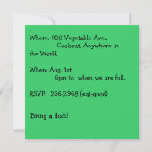 Barbecue Vegetable Kabobs Party Invitation (Dos)