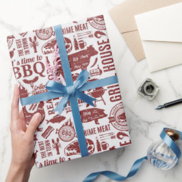 Barbecue-verpakkings papier, Grillen cadeauverpakk Cadeaupapier