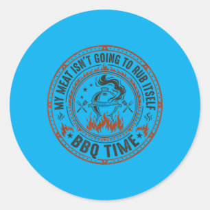 Barbecue Vlees Rub Barbecue Grillen Ronde Sticker