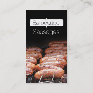Barbecued sausages/grill/bbq visitekaartje