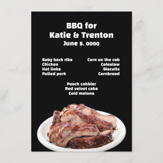 Barbecuede rugribben menu (Voorkant)