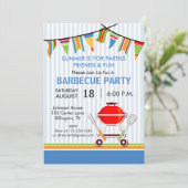Barbecuefeest uitnodiging (Staand voorkant)