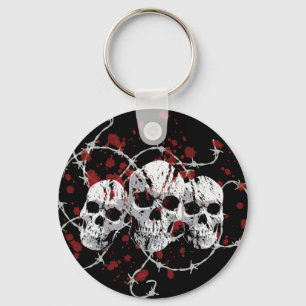 Barbed Skulls Sleutelhanger