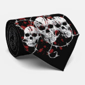 Barbed Skulls Stropdas (Opgerold)
