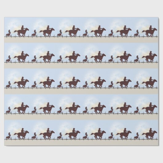 Barbed Wire Cowboy Gift Wrap Cadeaupapier (Vlak)