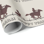 Barbed Wire Cowboy Gift Wrap Cadeaupapier (Rol Hoek)