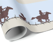 Barbed Wire Cowboy Gift Wrap Cadeaupapier (Rol Hoek)