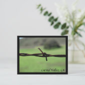 Barbed Wire Fence Carmel Valley, CA Briefkaart (Staand voorkant)
