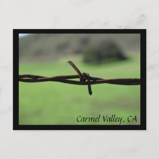 Barbed Wire Fence Carmel Valley, CA Carte postale