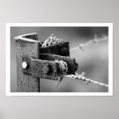 Barbed-Wire Fence Corner Post Poster (Voorkant)