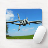 Barbed-Wire Fence Mousepad Muismat (Met muis)