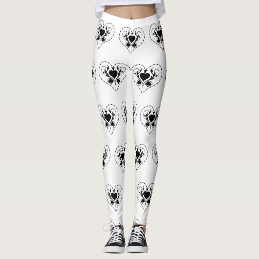 Barbed Wire Heart Black Spades Thunder_Cove Leggings (Voorkant)