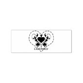Barbed Wire Heart Black Spades Thunder_Cove Rubberstempel (Gestempeld)
