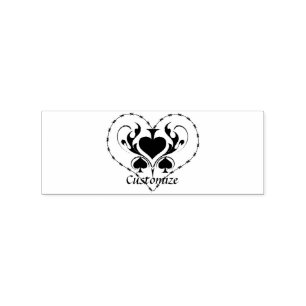 Barbed Wire Heart Black Spades Thunder_Cove Rubberstempel