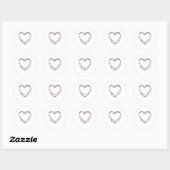 Barbed Wire Heart Ronde Sticker (Vel)