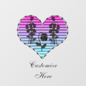 Barbed Wire Heart Wilde Zwarte Rozen Thunder_Cove Raamsticker (Vel)