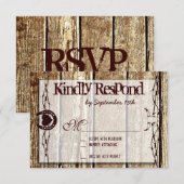 Barbed Wire Hoefijzer Land Westerne RSVP-kaarten RSVP Kaartje (Voorkant / Achterkant)