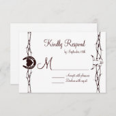 Barbed Wire Horseshoe Pays Western RSVP Cartes (Devant / Derrière)