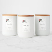 Barbed Wire Roos Damask Scented Candle Label Voedselcontainer Etiket (Flessen)