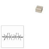 Barbed wire stamp, Stacheldraht  Rubberstempel (Gestempeld)