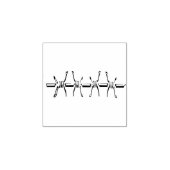 Barbed wire stamp, Stacheldraht  Rubberstempel (Afrduk)