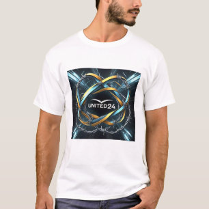 Barbed Wire Ukraine United24 Strength mannen t-shi T-shirt