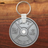 Barbell Bord - Lift Heavy Sleutelhanger (Voorkant)