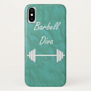 Barbell Diva Fitness Barbell Cast iPhone X Hoesje