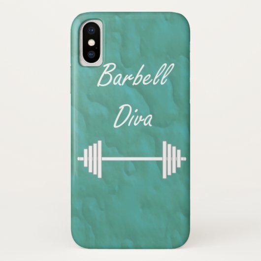 Barbell Diva Fitness Barbell Cast Case-Mate iPhone Case (Achterkant)