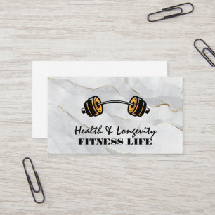 Barbell   Fitness Logo Visitekaartje