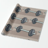 Barbell Gewichtheffen Gym Fitness Lover Cadeaupapier (Uitgerold)