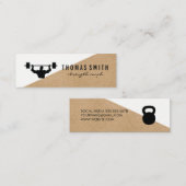 Barbell Personal Trainer Color Block Mini Visitekaartje (Voorkant / Achterkant)