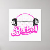 Barbell - roze canvas afdruk (Voorkant)