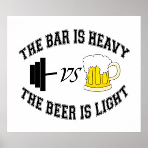 Barbell vs bier poster
