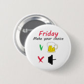 Barbell vs bier ronde button 5,7 cm (Voorkant /achterkant)